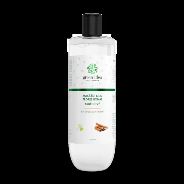 Skořicový masážní olej 500 ml – Green idea