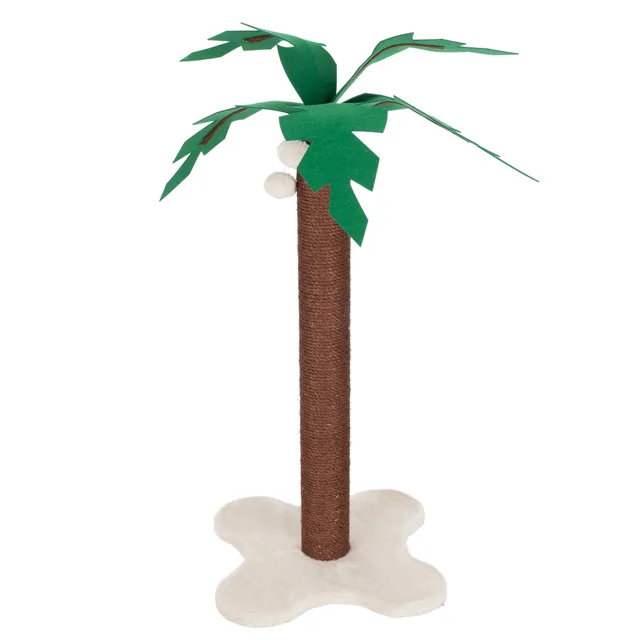 Škrabadlo Coco Palm Kmen - hnědá / krémová