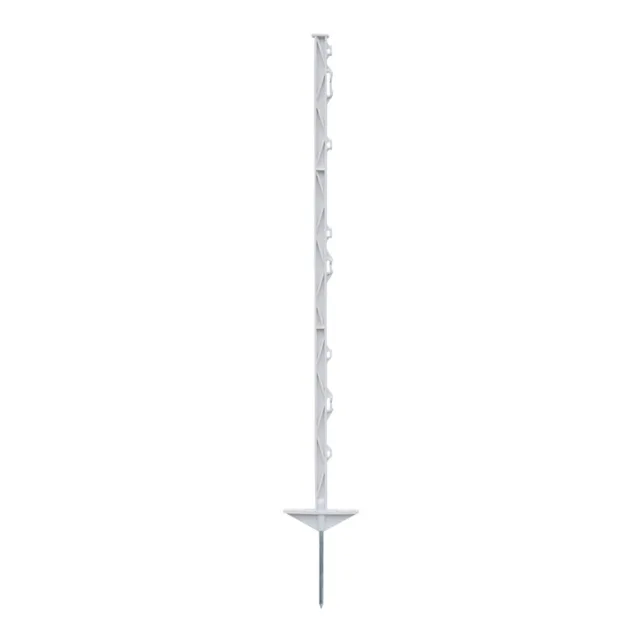 Sloupek plastový pro elektrický ohradník, délka 105 cm, 8 oček, bílý | P35537
