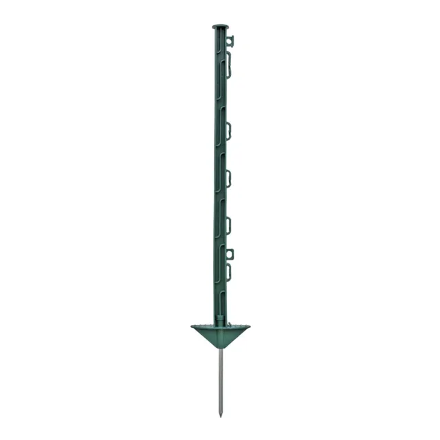 Sloupek plastový pro elektrický ohradník, délka 74 cm, 7 oček, zelený | P35502