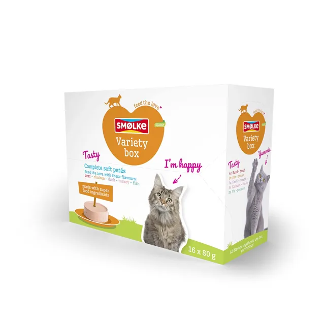 Smølke Cat Mixed pâté - 16 x 80 g