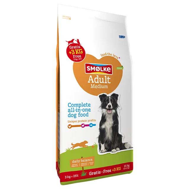 Smølke Dog Adult Medium - 2 x 3 kg