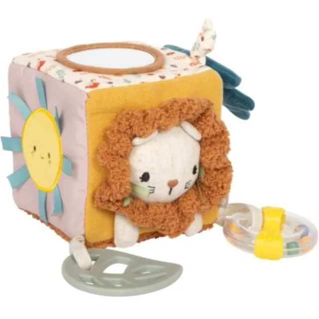 Small foot Little Lion Fabric Playing Cube aktivity hračka 0m+ 1 ks