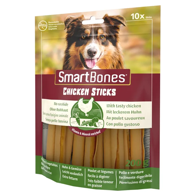 SmartBones Chicken Sticks žvýkací tyčinky kuřecí - 10 kusů