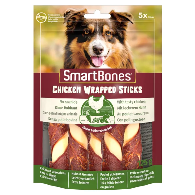 SmartBones Wrapped Sticks kuřecí - Výhodné balení: 2 x 5 kusů