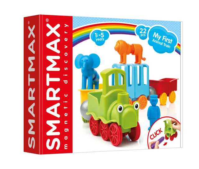 Smartmax Můj první vláček se zvířátky - 22 ks
