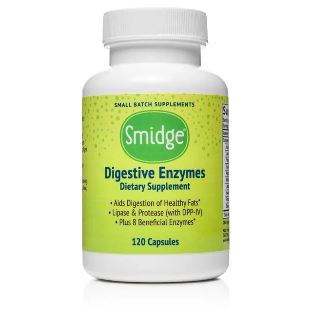 Smidge Digestive Enzymes, trávicí enzymy, 120 rostlinných kapslí