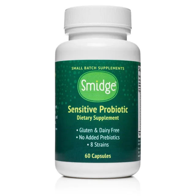 Smidge Sensitive Probiotika, 8 kmenů, 5 miliard CFU, 60 rostlinných kapslí