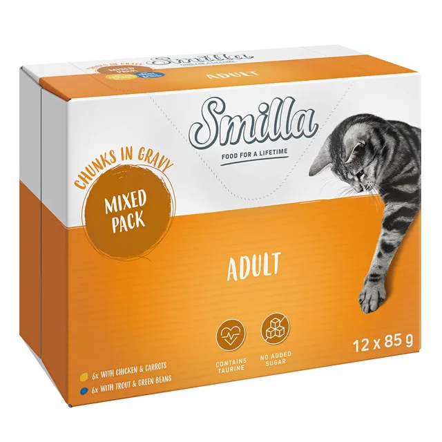 Smilla Adult kousky se zeleninou 12 x 85 g - kuřecí a mrkev