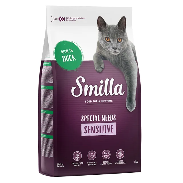 Smilla Adult Sensitive s kachním bez obilovin - 10 kg