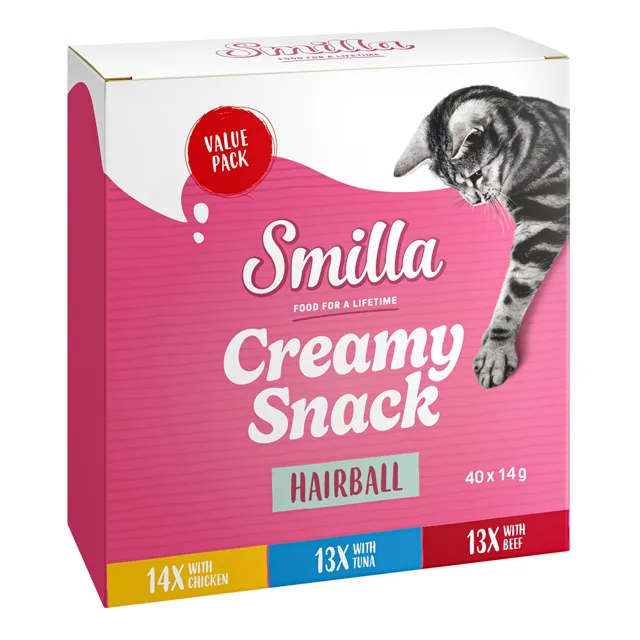 Smilla Creamy Snack Adult Hairball - 80 x 14 g