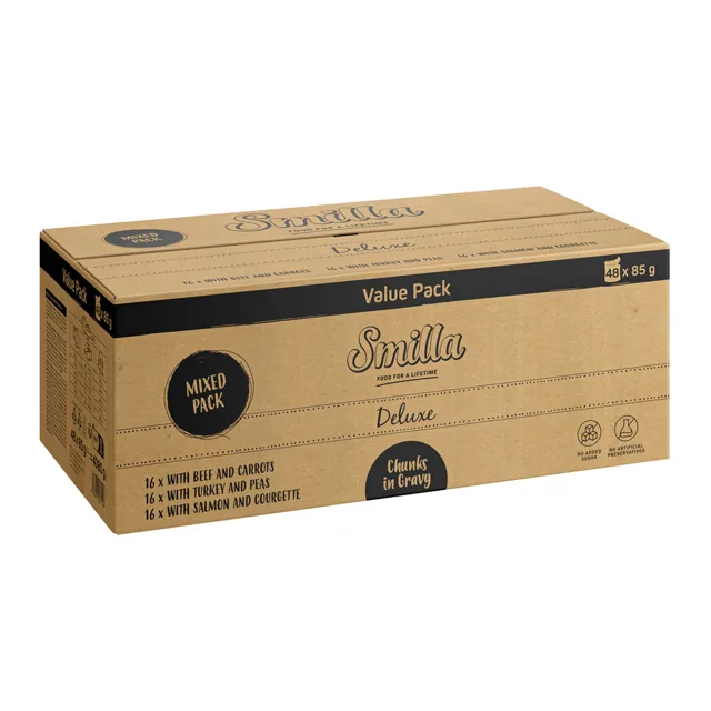 Smilla Deluxe Frischebutel kousky v omáčce se zeleninou - 48 x 85 g