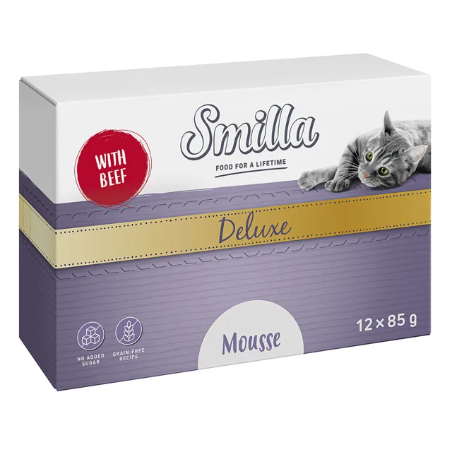 Smilla Deluxe Mousse 12 x 85 g - s hovězím a tymiánem
