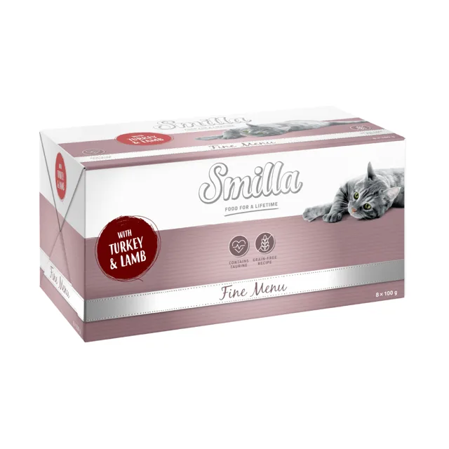 Smilla Fine Menu 48 x 100 g za akční cenu - krůtí a jehněčí