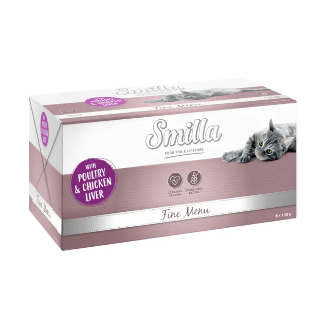 Smilla Fine Menu 8 x 100 g - drůbež a kuřecí játra