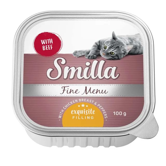 Smilla Fine Menu s gurmánskou náplní 8 x 100 g - hovězí a kuřecí prsa s paprikou