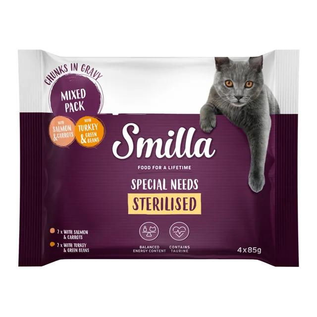 Smilla Frischebeutel Sterilised kousky se zeleninou - JUMBOBALENÍ míchané balení 48 ks (48 x 85 g)