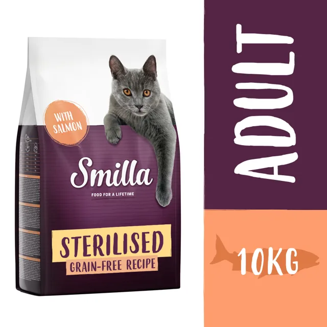 Smilla Sterilised bez obilovin s lososem - 10 kg