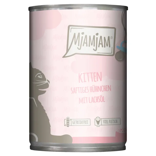 Smíšené balení MjAMjAM Kitten 6 x 400 g - mix (2 druhy)
