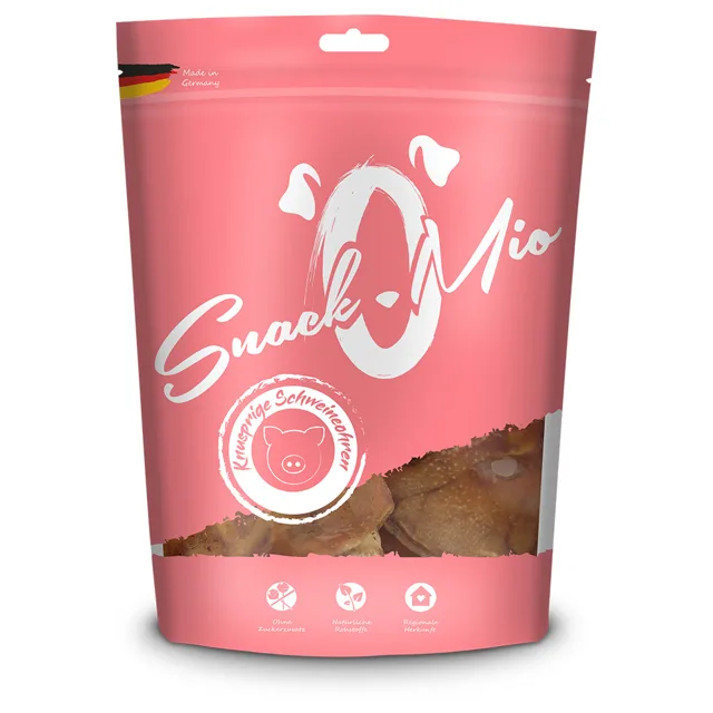 SnackOMio křupavé prasečí uši - výhodné balení: 4 x 10 kusů