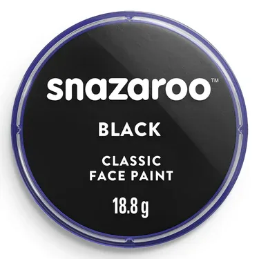 Snazaroo Classic Face Paint Black – klasická barva na obličej černá 18,8 g