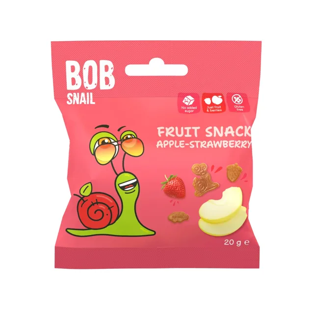ŠNEK BOB jablko-jahoda ovocný snack 20 g