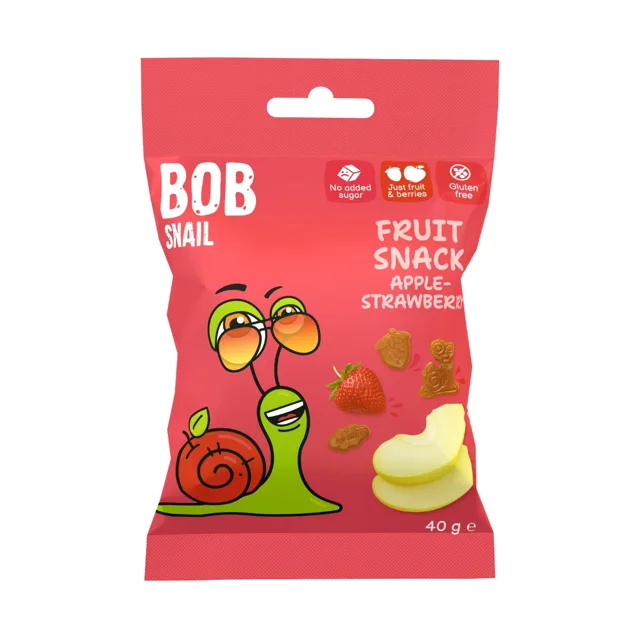 ŠNEK BOB jablko-jahoda ovocný snack 40 g