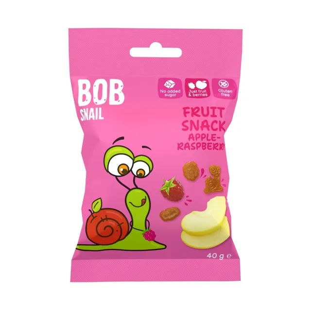 ŠNEK BOB jablko-malina ovocný snack 40 g