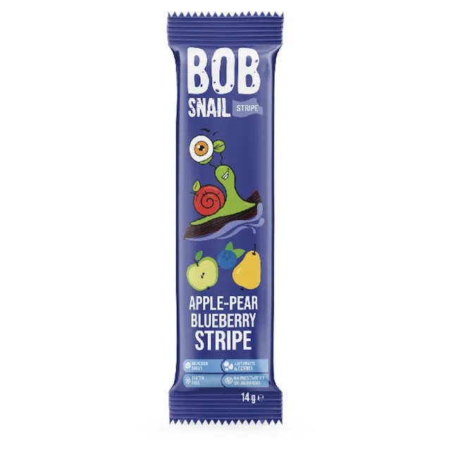 ŠNEK BOB Ovocný plátek jablko-hruška-borůvka 14 g