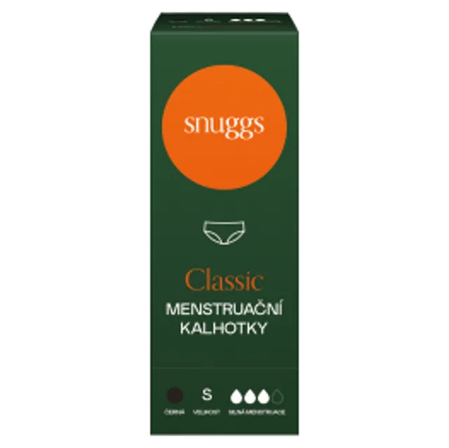 SNUGGS Menstruační kalhotky pro silnou menstruaci velikost S