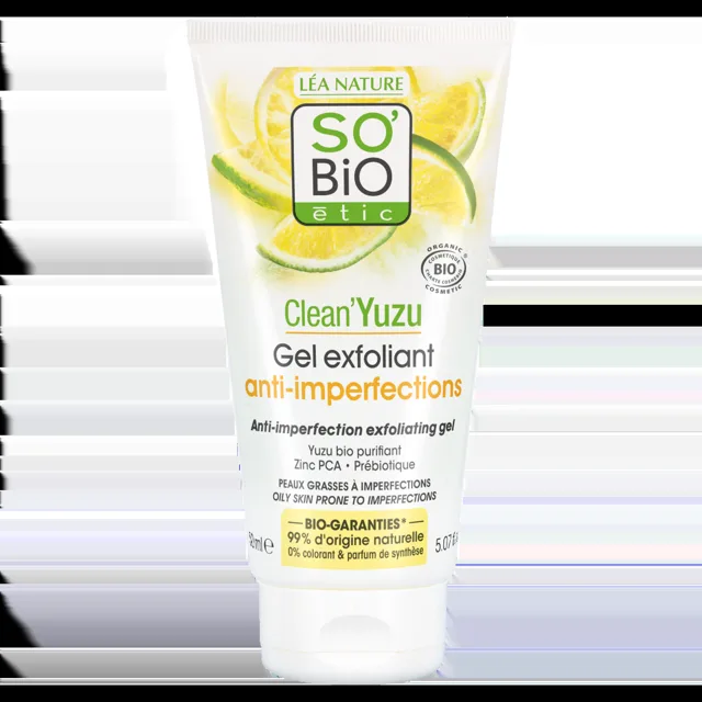 SO’BiO étic Clean Yuzu Gel pleťový exfoliační BIO 150 ml