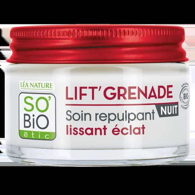 SO’BiO étic Lift'Grenade Rozjasňujcí noční krém proti vráskám BIO 50 ml