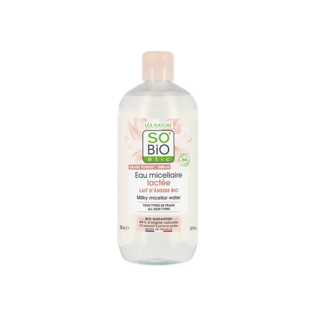 SO’BiO étic micelární voda s oslím mlékem BIO 500 ml