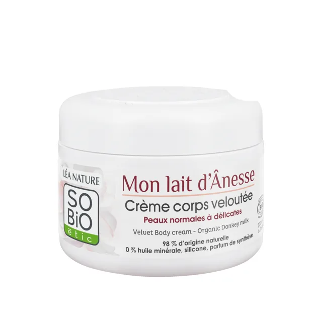 SO’BiO étic Tělový krém vyživující s oslím mlékem BIO 200 ml