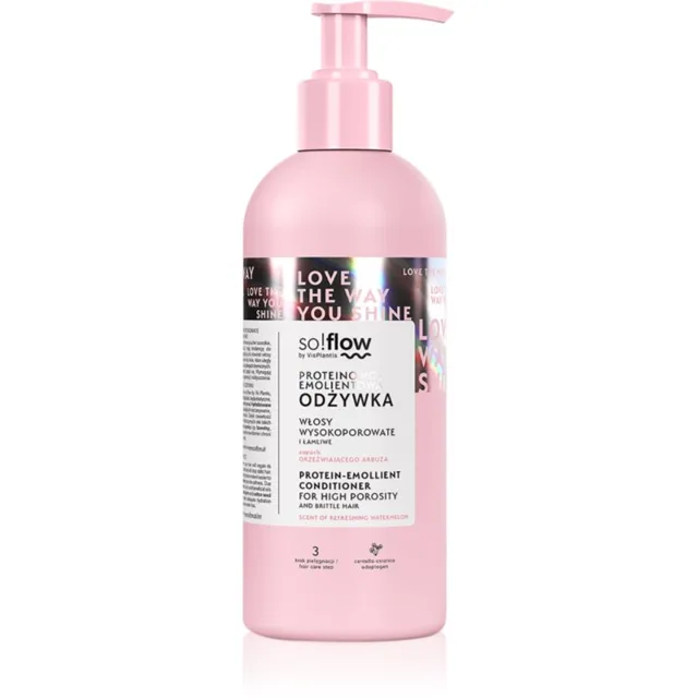 so!flow High Porosity Hair Protein-Emollient Conditioner posilující kondicionér pro lámavé a namáhané vlasy 400 ml
