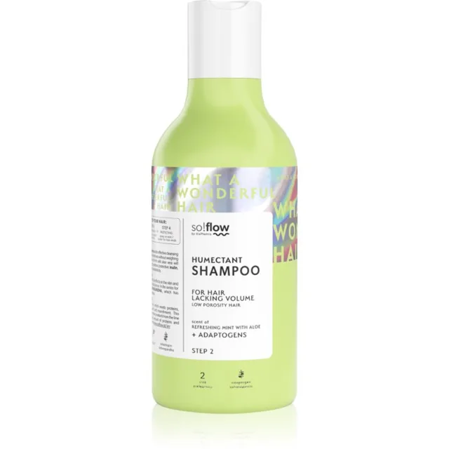 so!flow Low Porosity Hair Humectant Shampoo čisticí šampon pro vlasy bez objemu 400 ml