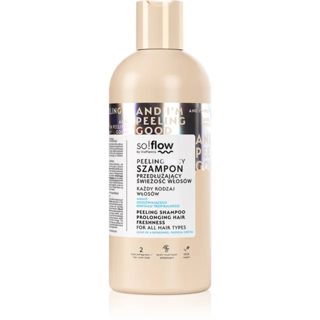 so!flow Peeling Shampoo Prolonging Hair Freshness peelingový šampon pro mastnou pokožku hlavy 400 ml