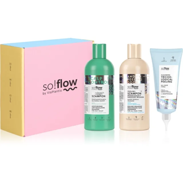 so!flow Scalp Detox & Deep Cleansing Set dárková sada pro mastnou pokožku hlavy