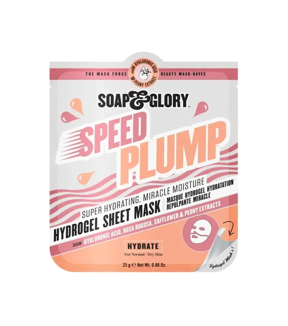 Soap & Glory – Hydratační pleťová maska Speed Plump, 25 g Datum spotřeby: 04/26
