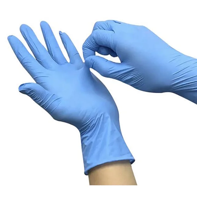 SOFTCLINIC Nitrilové rukavice vyšetřovací nepudrované modré M 100 ks
