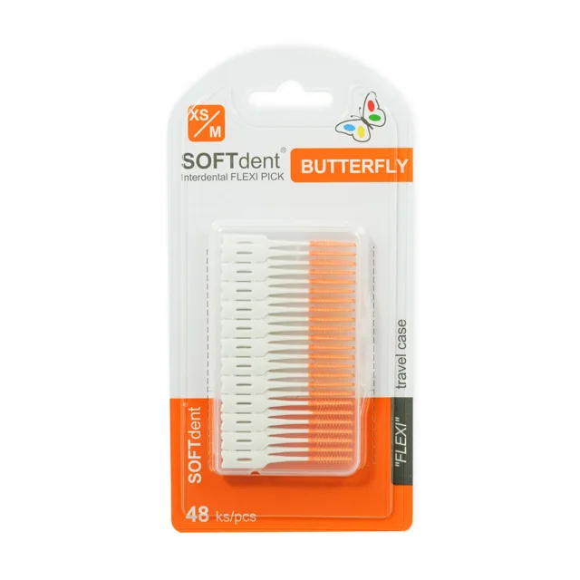 SOFTdent Butterfly FLEXI PICK dentální párátka 48 ks