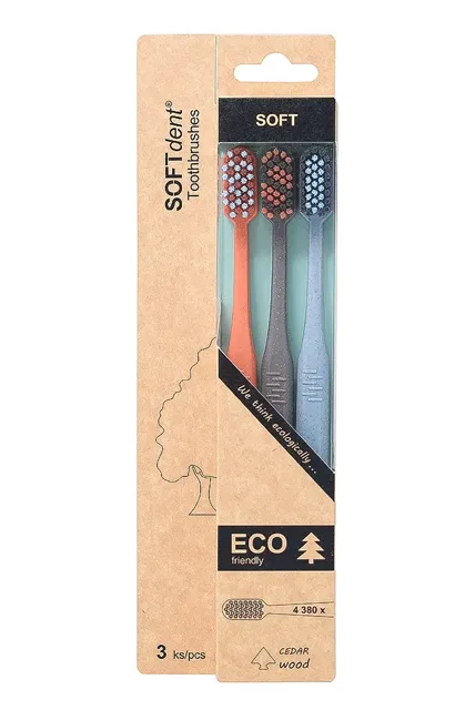 SOFTdent ECO zubní kartáček soft 3ks