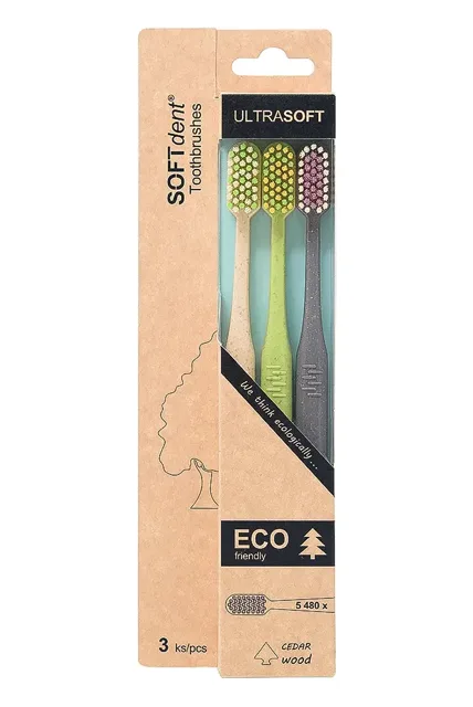 SOFTdent ECO zubní kartáček ultrasoft 3ks