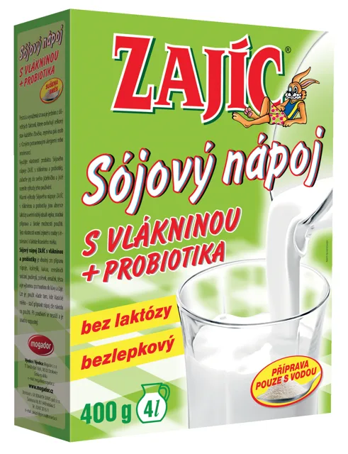 Sójový nápoj Zajíc s vlákninou 400g