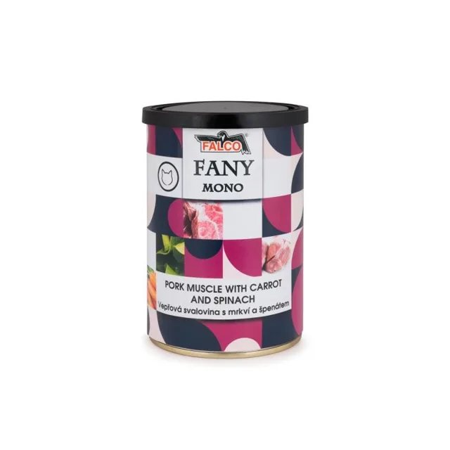 Sokol Falco Fany Mono Vepřová Svalovina s Mrkví a Špenátem - 400g