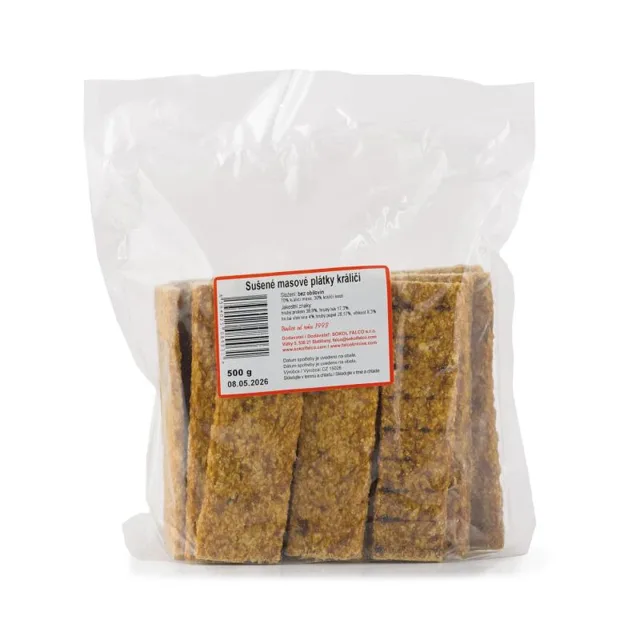Sokol Falco Sušené masové plátky králičí 500g