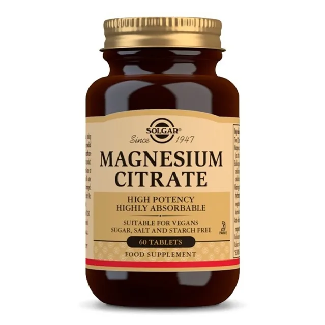 SOLGAR Magnesium citrát 200 mg 60 tablet