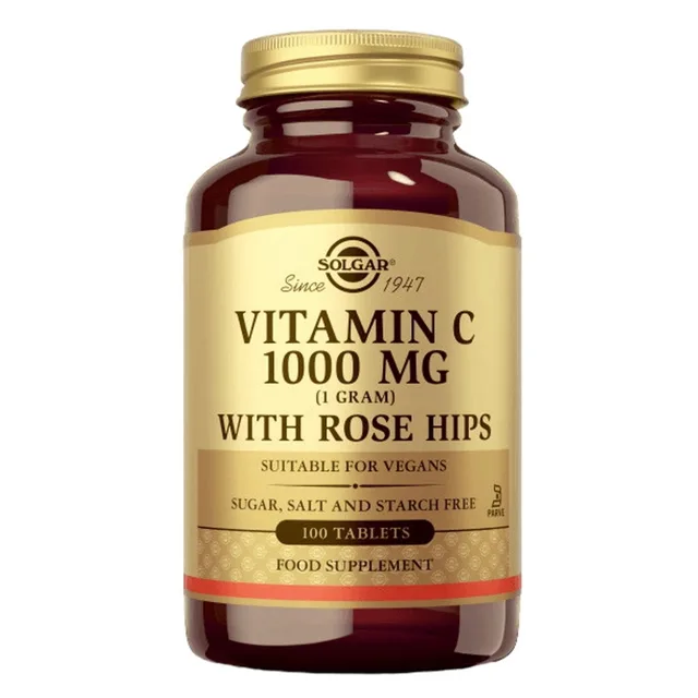 SOLGAR Vitamin C 1000mg se šípky 100 tablet