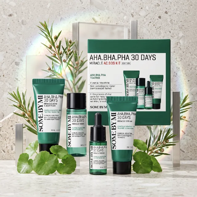 SOME BY MI - Aha-Bha-Pha 30 Days Miracle Ac S.O.S Kit - Sada s AHA, BHA a PHA kyselinami pro čistou pleť