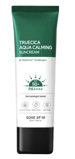 Some By Mi Jemný opalovací pleťový krém SPF 50+ Truecica (Aqua Calming Suncream) 50 ml